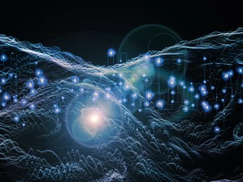 Intricate Virtual World Illustrazione stock