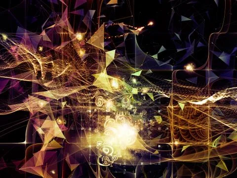 Intricate Virtual World Stockillustratie