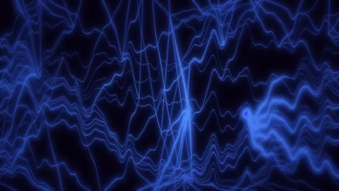 Intricate wave patterns in vibrant blue colors Stock Footage 310396849