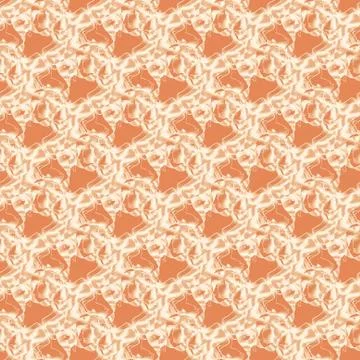 Intricate wavy lines pattern beige on terracotta shiny Stock Illustration