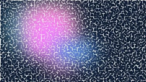 Intricate white line grid creates a complex pattern over dark blue Stock Illustration