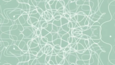 Intricate white web pattern, abstract mandala, light green background, subtle do Stock Footage 330929155