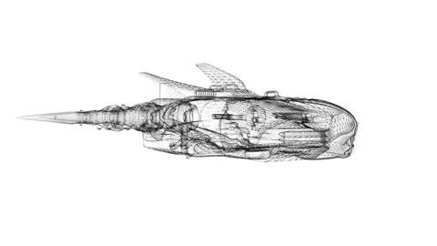 Intricate Wireframe Design of a Futuristic Mechanical Structure 库存影片 334589799
