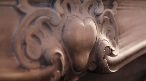 Intricate Woodwork Stock Footage 40806411