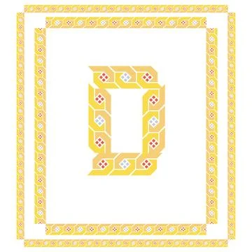 An intricately designed decorative frame Stock Illustration