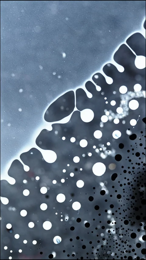 Intriguing Abstract Liquid Motion in Vertical Macro Perspective Video stock 329538422