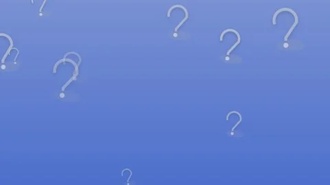 Intriguing blue background with question marks for creative projects Stock Footage 327625906