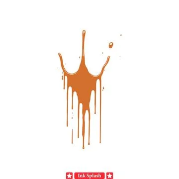 Intriguing Ink Splash Vector Collection  Explore the Beauty of Fluid Forms Stock Illustration