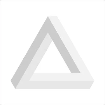 Intriguing Penrose Triangle Design 스톡 일러스트