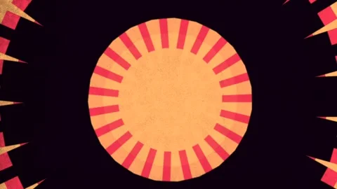 Intriguing red circle floating in a dark background Stock-Footage 315103524