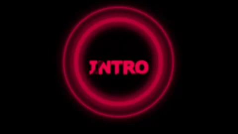 Intro 3d text animation on dot background. Intro. Screen saver before start.. Stock Footage 293485551