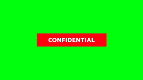 Intro and Outro. Pop-up text screen saver with text Confidential. Intro for TV Stock Footage 167841593