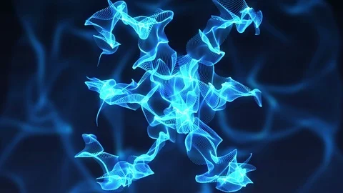 Intro background abstract particle dance. Video stock 88773296