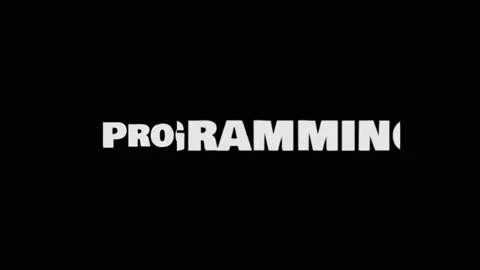Intro on black background - Programming. Pop-up text screen saver with text - Stock Footage 166798895