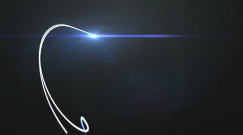 Intro with blue light streaks on a dark background Stock Footage 64716522