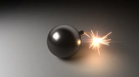 Intro with the bomb,  3d animation Stock Footage 45786684