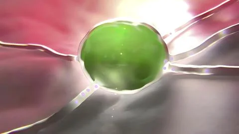 Intro Brain Impulses. Neuron System. Transferring Pulses And Generating Stock Illustration