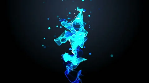 Intro with dancing particle object Stock Footage 64710621
