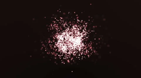 Intro with explosion of particles and lens flares on a dark background Stock Footage 64732575