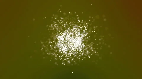 Intro with explosion of particles and lens flares on a yellow background Stock Footage 64732578