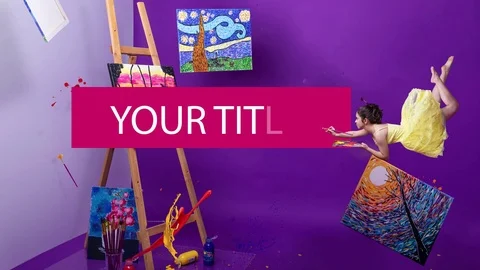 Intro Flying girl Stock After Effects