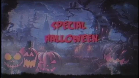 Intro Halloween Full HD VHS Effect Stock Footage 208680790