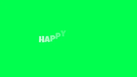 Intro - Happy Easter. Text animation. Intro motion graphics. White text on green Stock Footage 168744076