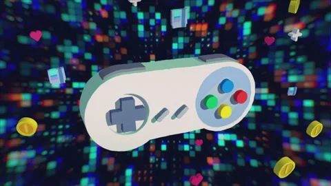 Intro with joystick Stock Footage 168306133