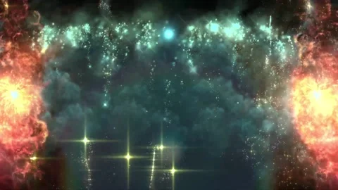 Intro Motion Background Fireworks Without Backdrop Video stock 171624074