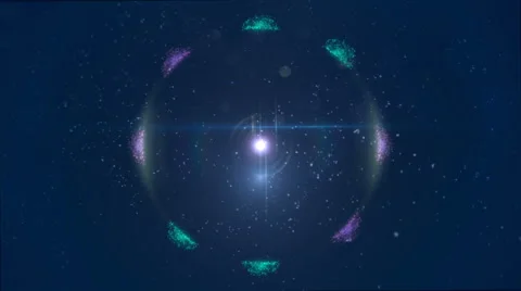 Intro of a particles sphere with optical flares Stock Footage 64709685