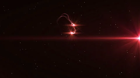 Intro with red light streaks and lens flares on a dark background Stock Footage 64727490