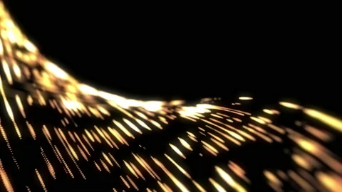 Intro template : 4K 60 fps. Abstract yellow loopable wavy dots background. Stock Footage 112390497