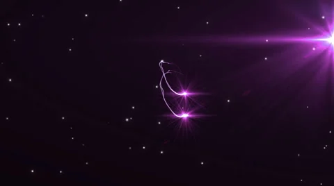 Intro with violet light streaks and lens flares on a dark background Stock Footage 64727563