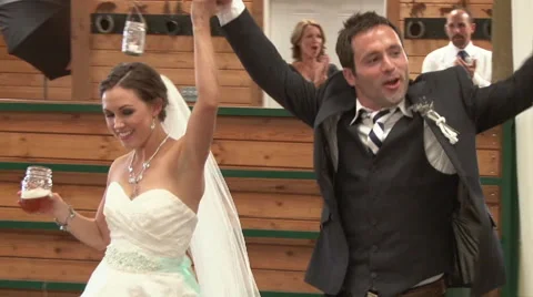 Introducing Bride and Groom First Dance Stock Footage 42311250