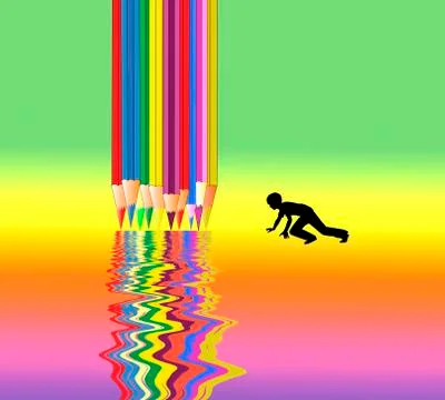 Introducing Kids to Art Stock Illustration