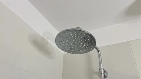 Introducing a Modern Shower Head featuring a Sleek and Stylish Design for your Stock Footage 282727185