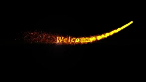 Introducing welcome text golden particles animation Stock Footage 265806576