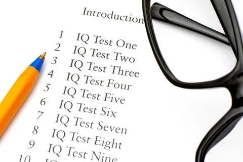 Introduction and IQ Tests Stock Photos