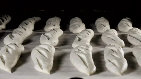 Introduction of the bread in the oven Video stock 56483081