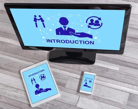Introduction concept on different devices Foto stock