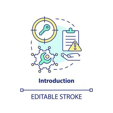Introduction concept icon Stock Illustration