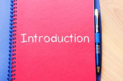 Introduction concept on notebook Stock Photos