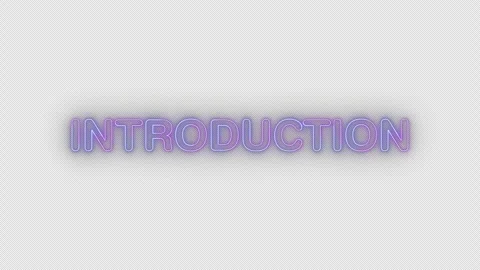 Introduction neon effects, text animation on transparent background Stock Footage 303500883