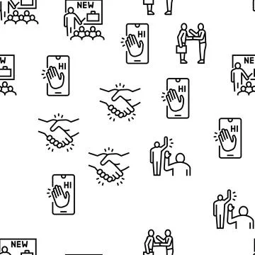 Introduction Speech Vector Seamless Pattern Stockillustratie