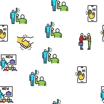 Introduction Speech Vector Seamless Pattern Stockillustratie