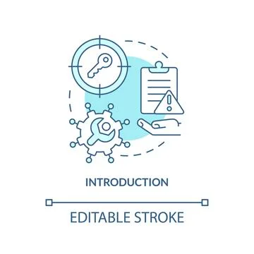 Introduction turquoise concept icon Stock Illustration