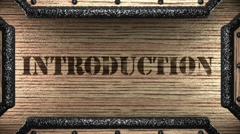 Introduction on wooden stamp Stock Footage 8656713