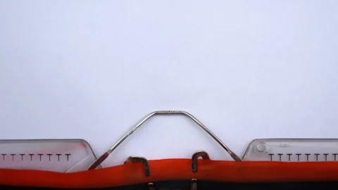 Introduction - word printed on an old typewriter in red letters, close up. Stock-Footage 126644800