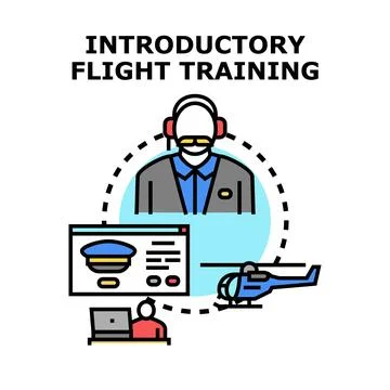 Introductory flight training program for aspiring pilots 库存插图