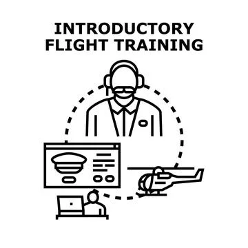 Introductory flight training program for aspiring pilots Stock Illustration